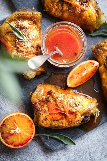 Hauts De Cuisses De Poulet R Ties L Orange Recette Facile Un