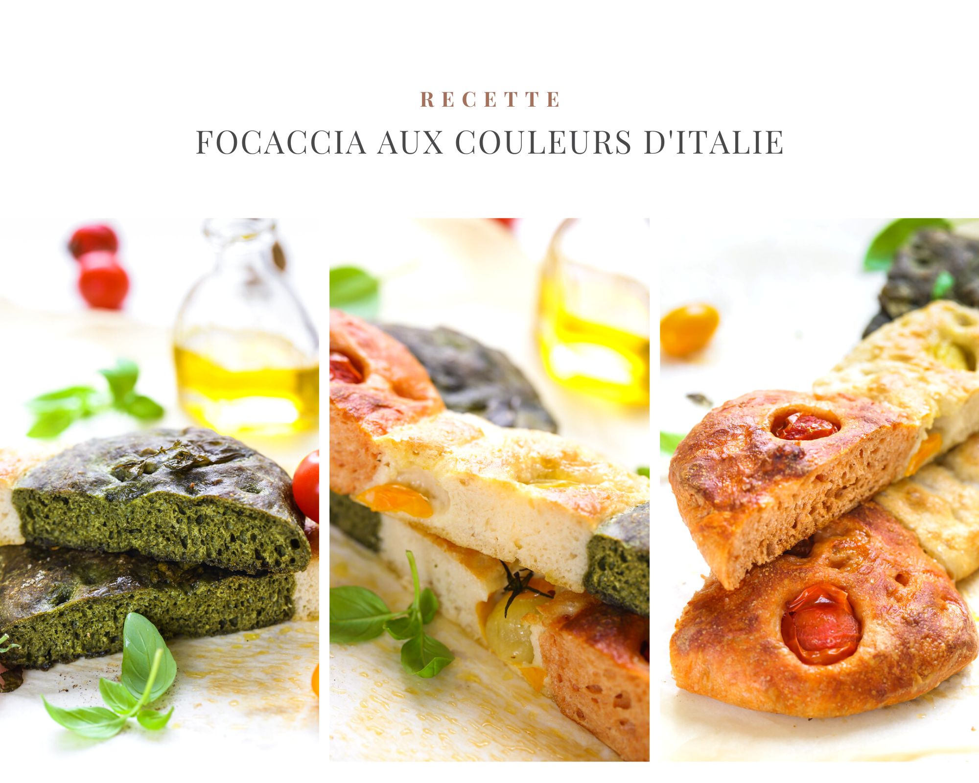 Focaccia Verte Blanche Et Rouge Recette Facile Italienne Un