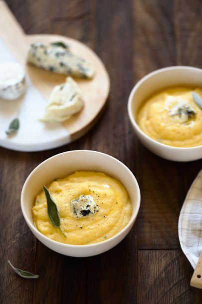 Polenta crémeuse aux quatre fromages