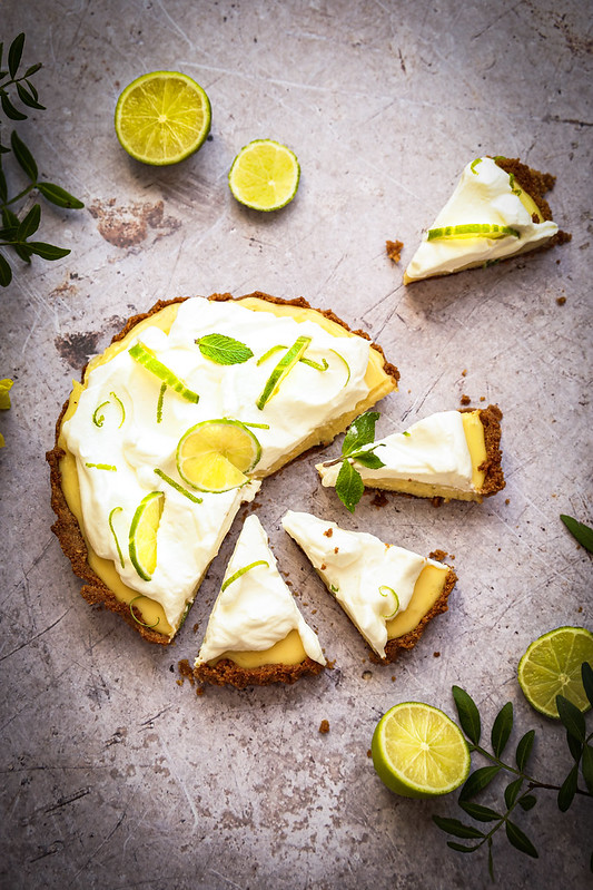 Key lime pie tarte au citron vert de Floride - Recette dessert facile et  rapide - Un déjeuner de soleil