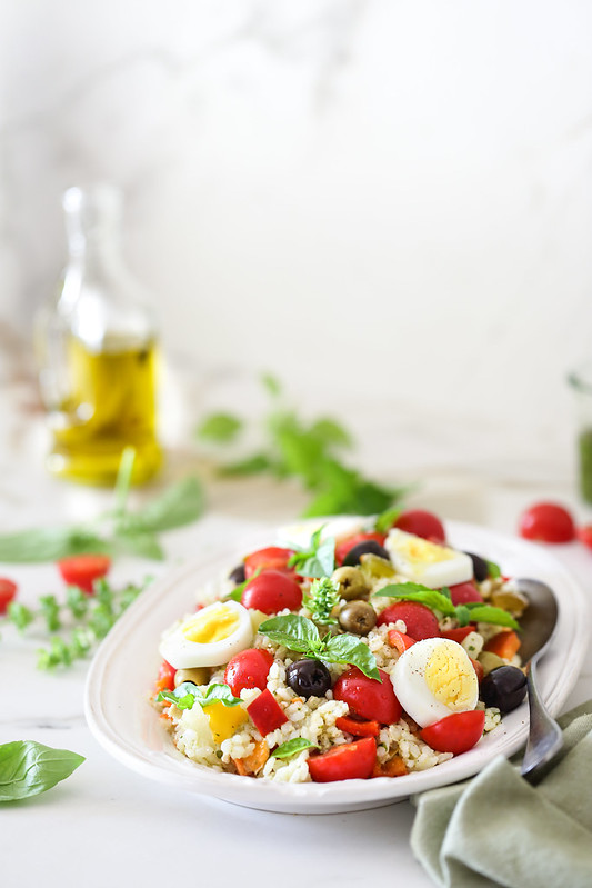Salade de riz à l'italienne - Recette plat facile - Un déjeuner de soleil
