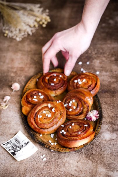 Brioches roulées à la cannelle sans oeufs