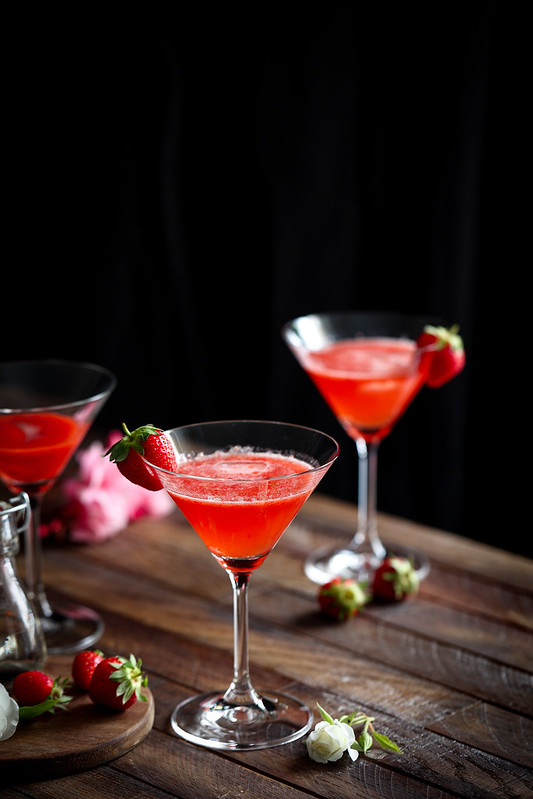 Cocktail fraise rose recette legere