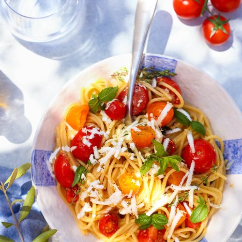 pates deux tomates ricotta salee recette italienne