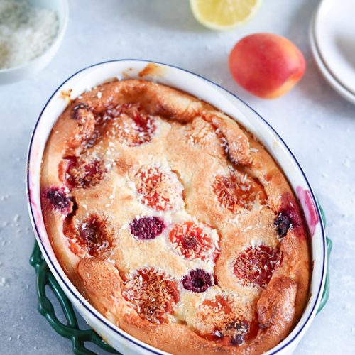 clafoutis abricots coco sans laitages video