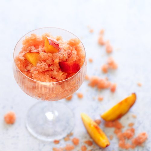 granita nectarine peche champagne sans sorbetiere