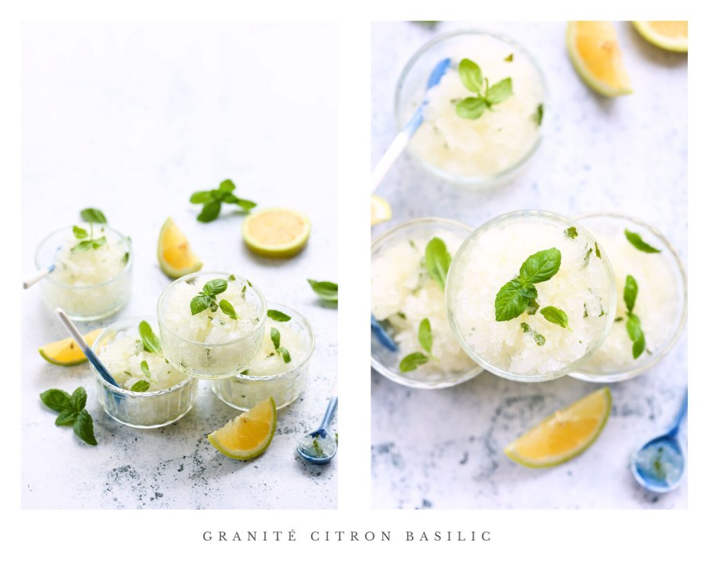 granita italienne citron basilic bergamote recette