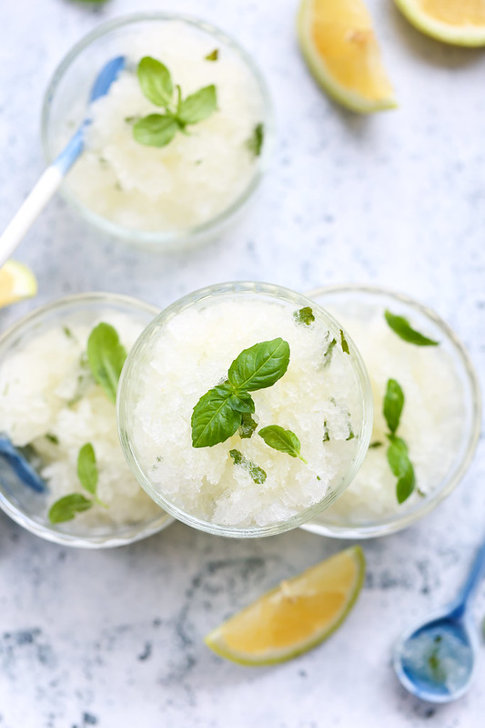 granita citron basilic recette italienne