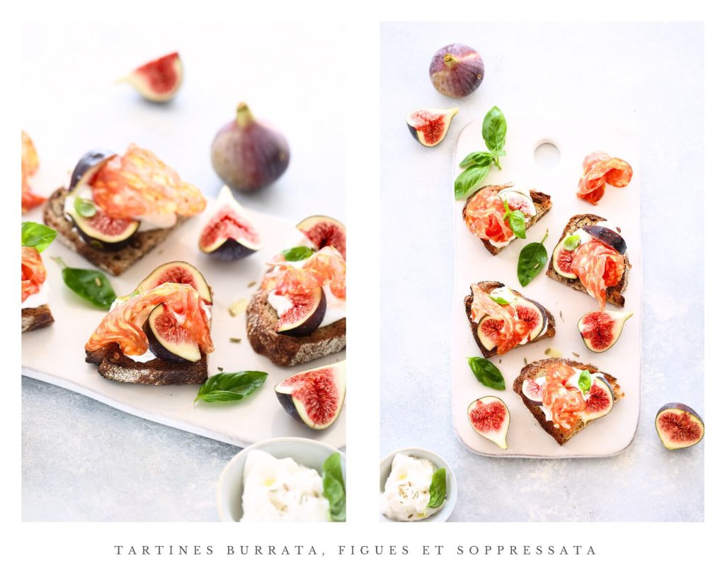 crostinis italiens burrata figues saucisson calabre