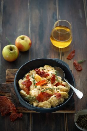 Poulet au cidre et aux pommes