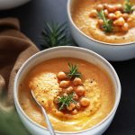 veloute pois chiches courge recette italienne halloween