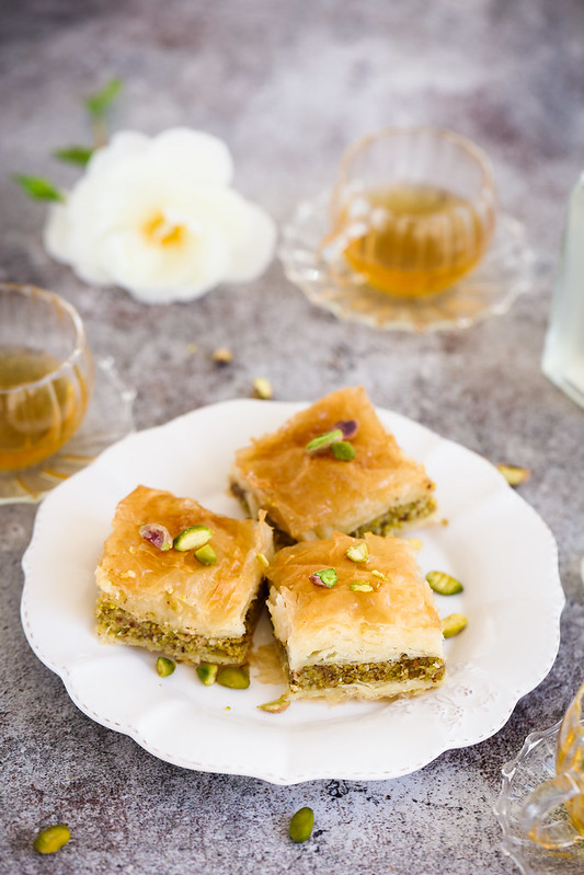 baklava pistache fleur orange recette facile