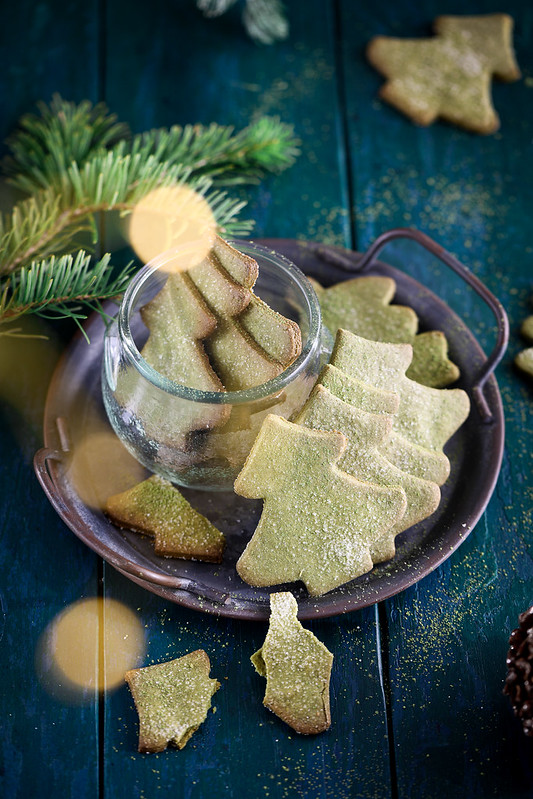 Biscuits au thé matcha