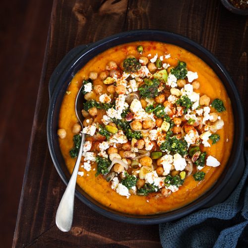 soupe potimarron legumes epices feta