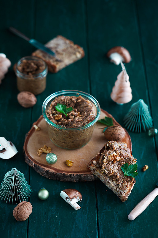 pate vegan champignons lentilles noisettes