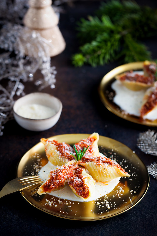 pates conchiglioni canard sauce parmesan recette fetes