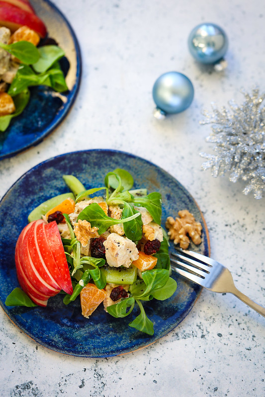 Salade de pintade aux fruits (légère et facile)