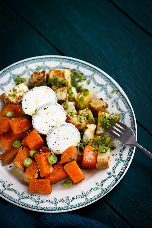 butternut celeri rave rotis chapelure herbes