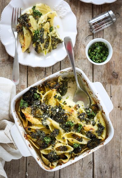 Gratin de pâtes aux brocolis et gorgonzola