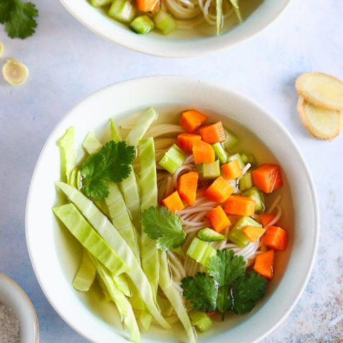 bouillon legumes gingembre recette legere